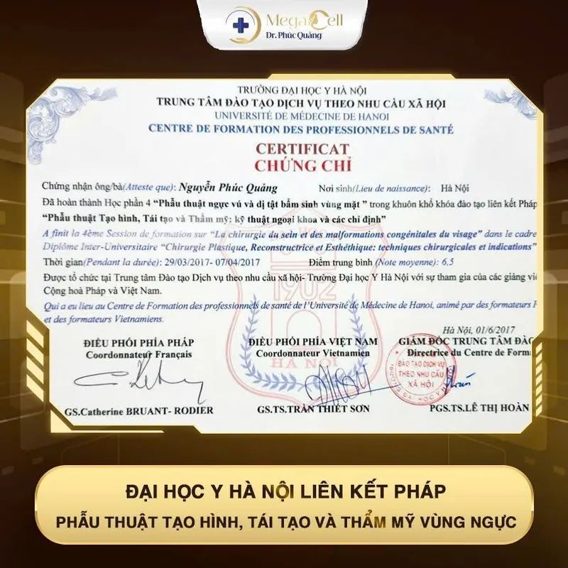 Chứng chỉ Đại học Y Hà Nội liên kết Pháp