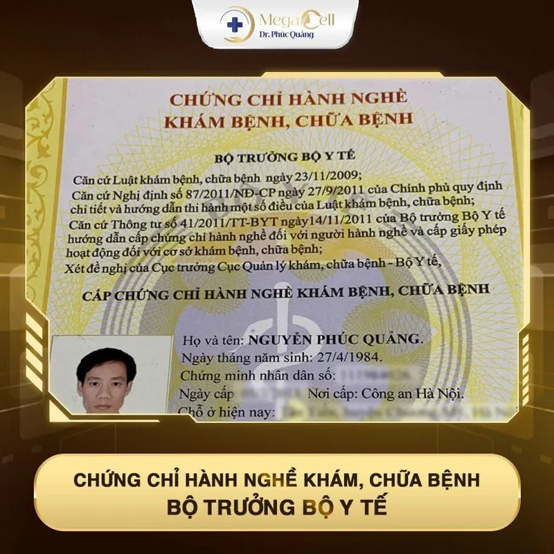 Chứng chỉ hành nghề – Bộ Y tế